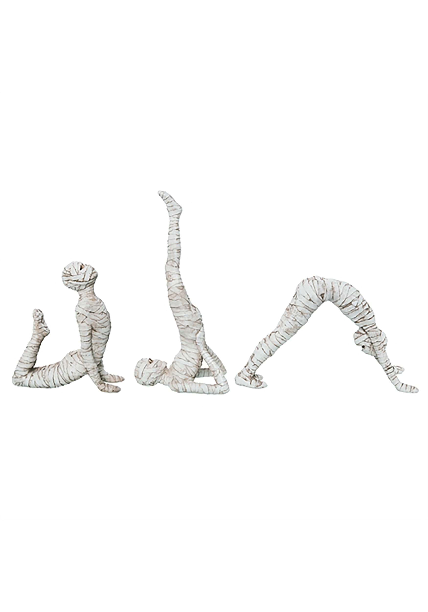 Set of 3 Mummy Yoga Figurine Decoration