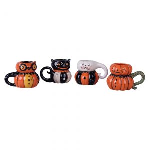 Set of 4 Johanna Parker Halloween Mugs