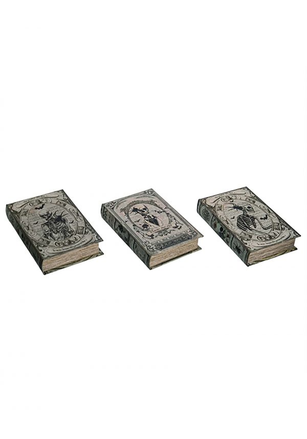 Set of Three 9" Fright Night Book Boxes Prop
