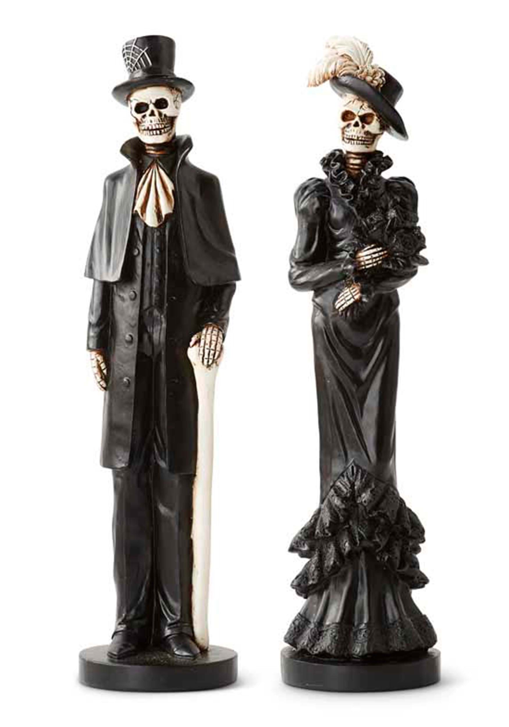 Set of Two Skeleton Figurines Decoration