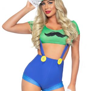 Sexy Piece Green Gamer Babe Women's Costume