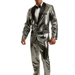Silver Disco Ball Tuxedo Costume for Men