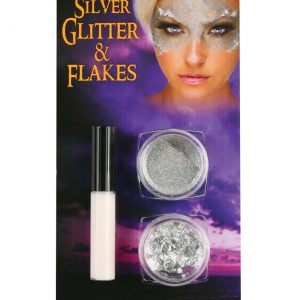 Silver Flakes and Glitter Makeup Kit