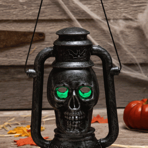 Silver Skull Lamp with 3 Color LED Light