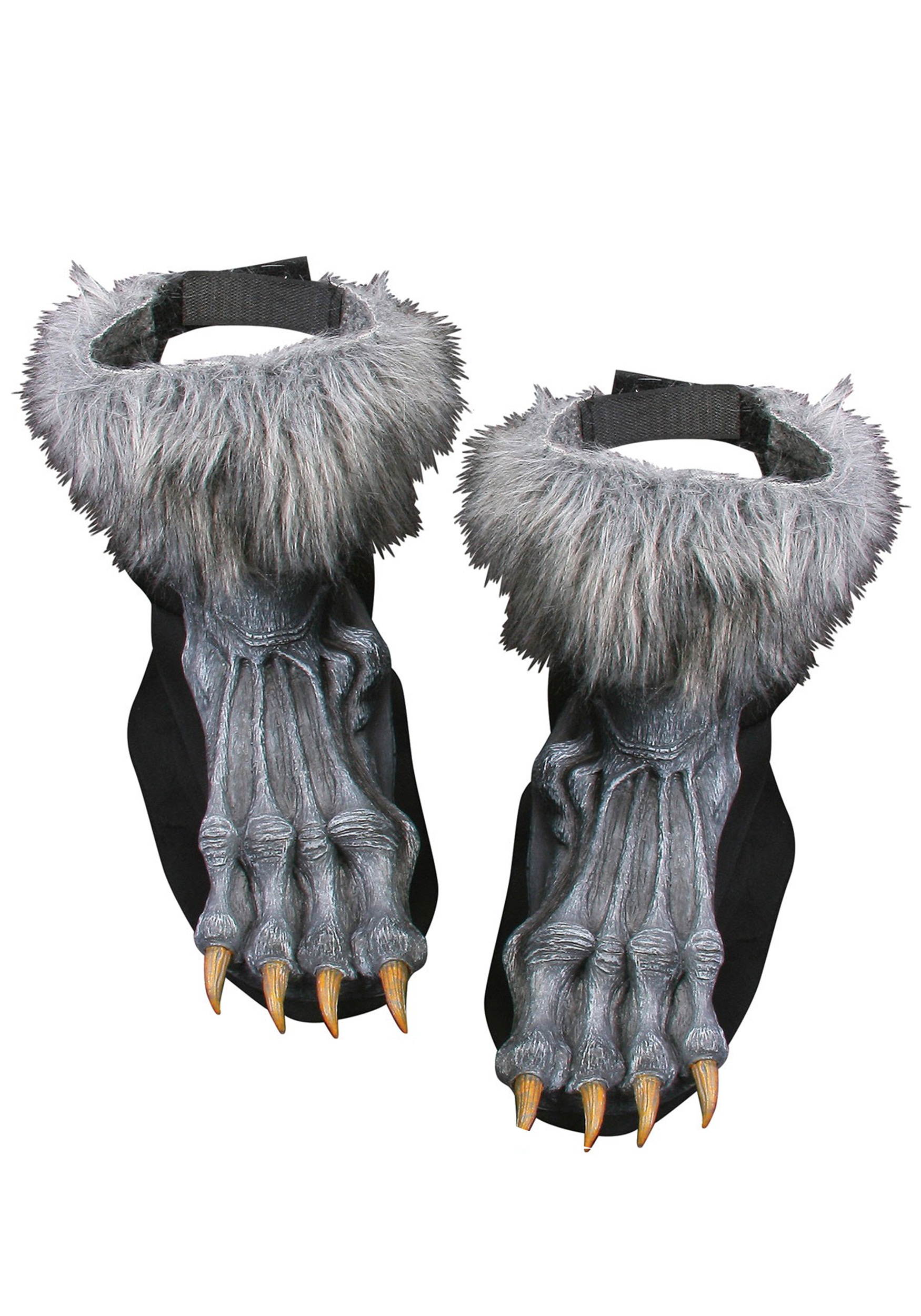 Silver Werewolf Shoe Covers Costume