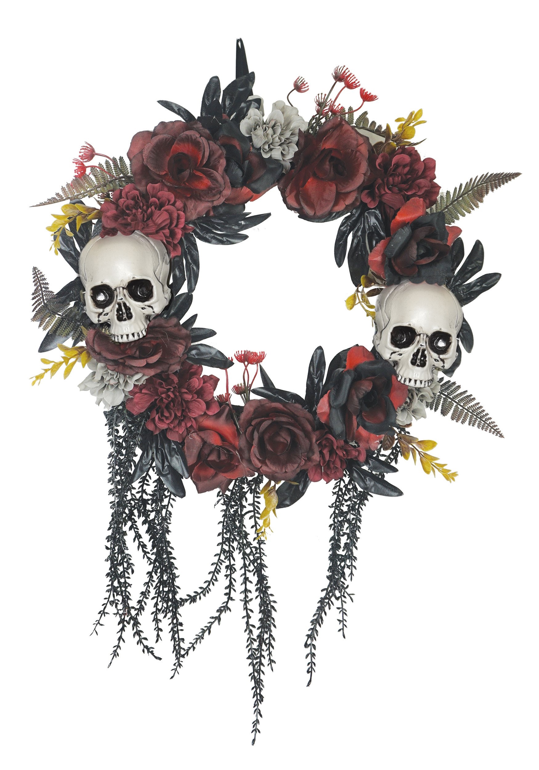 Skull and Rose Wreath Decoration