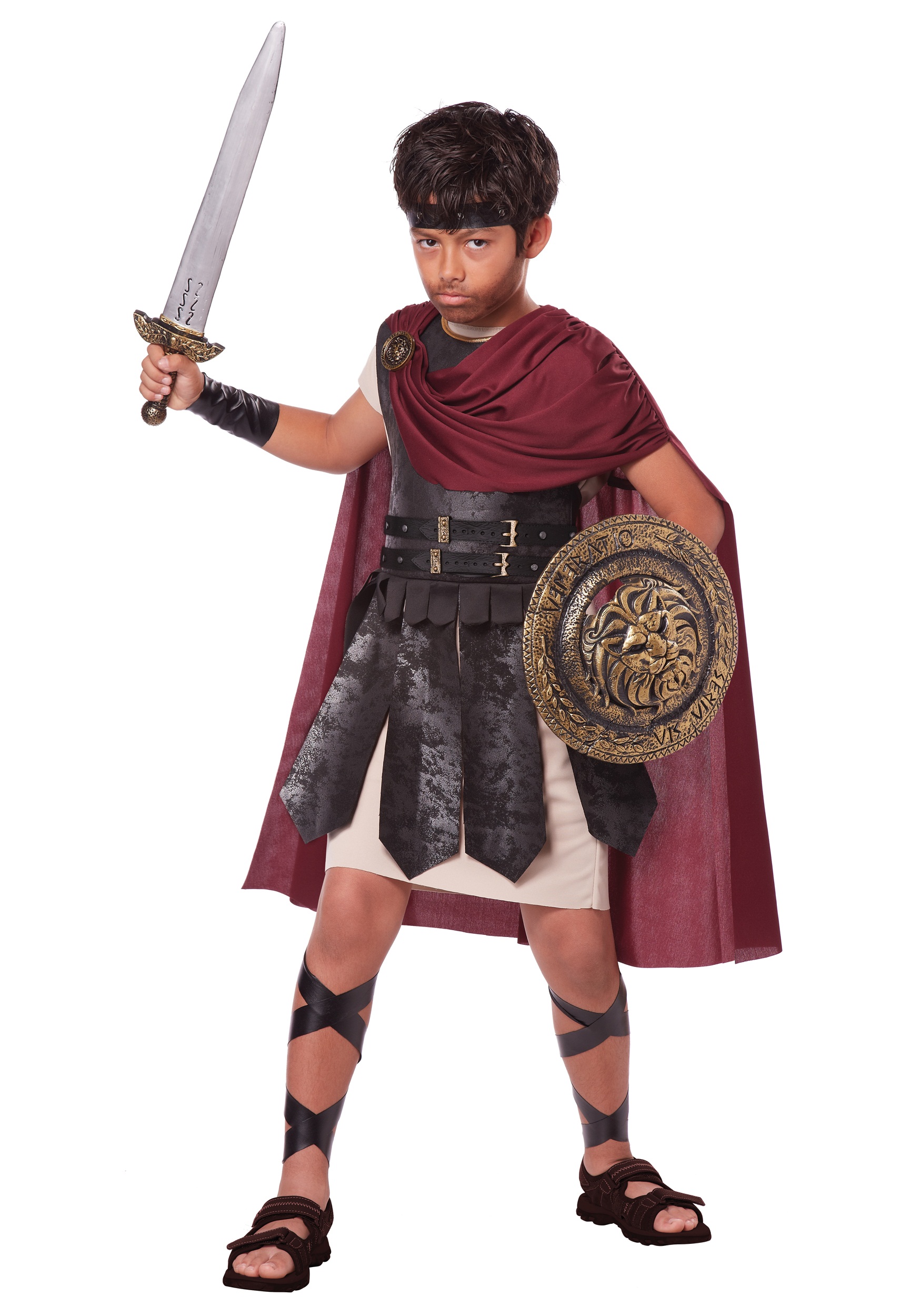 Spartan Warrior Costume for Boys - Halloween Costume Ideas