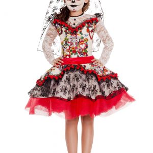 Sugar Skull Princess Costume Girl's