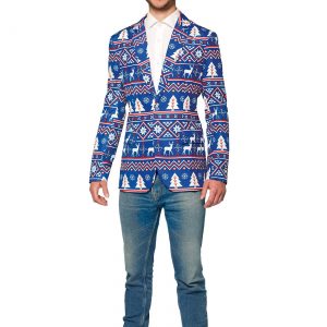 Suitmeister Christmas Blue Nordic Blazer