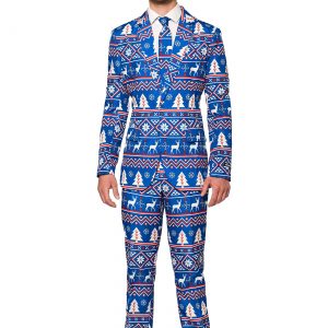 Suitmeister Christmas Blue Nordic Men's Suit