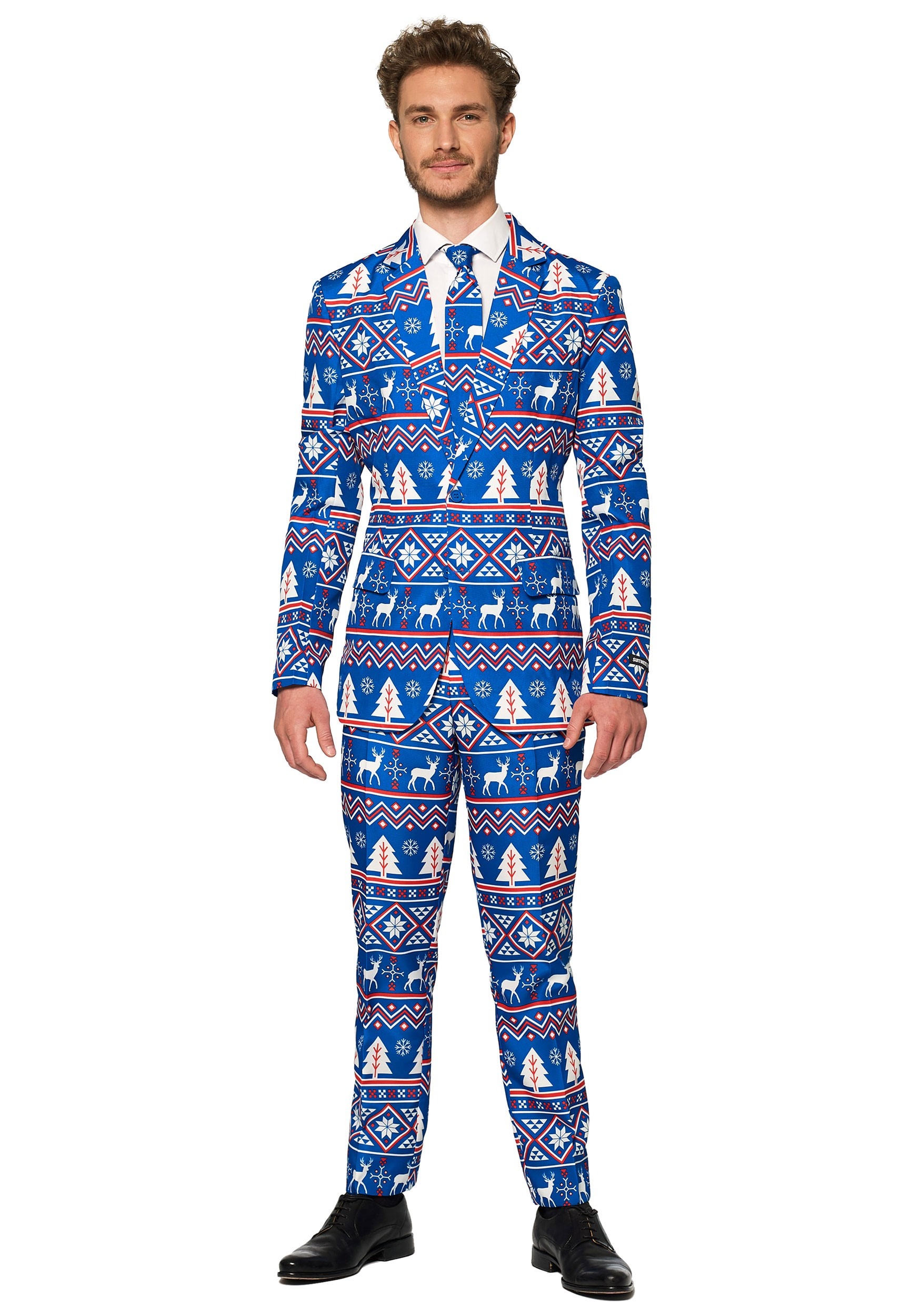 Suitmeister Christmas Blue Nordic Men’s Suit