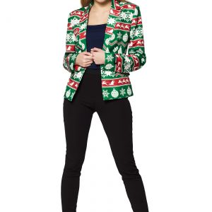 Suitmeister Christmas Green Nordic Women's Blazer