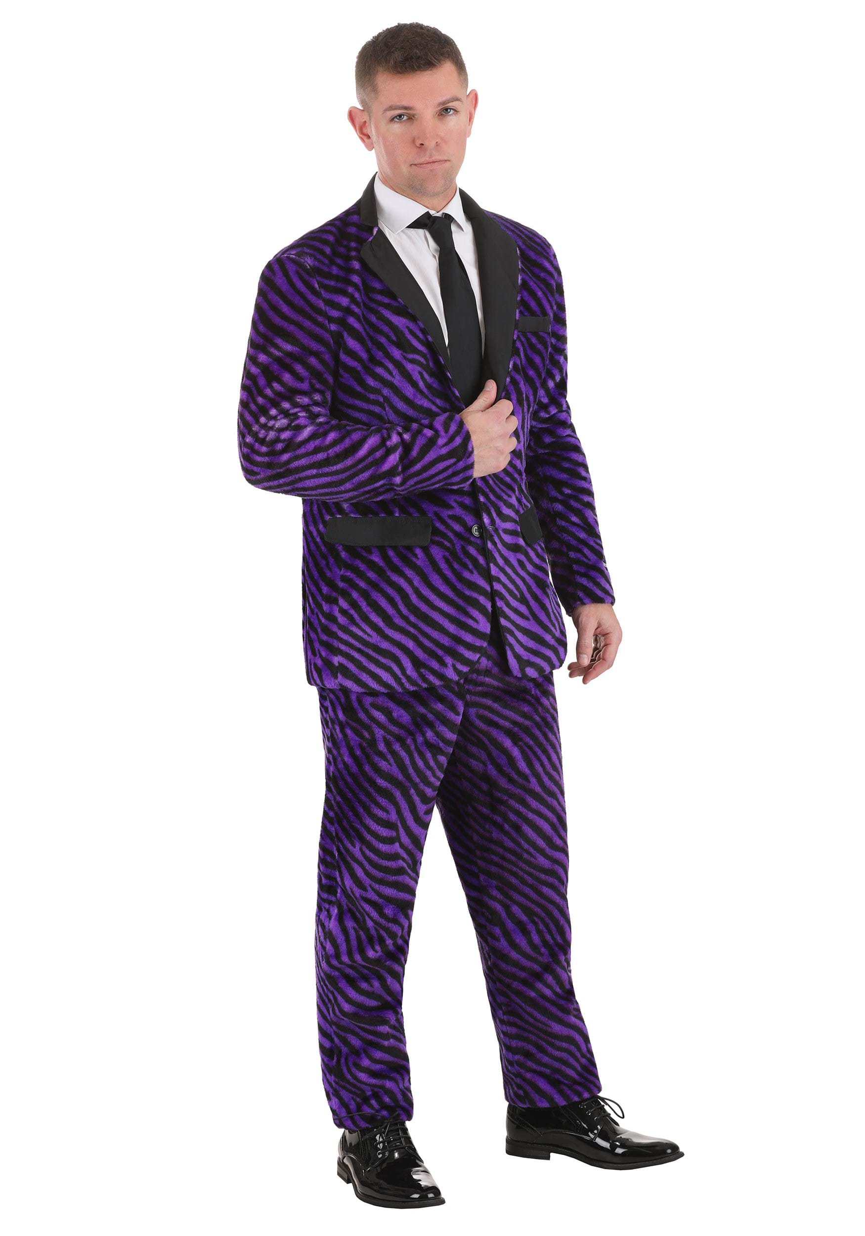 Suitmeister Purple Faux Fur Pimp Suit