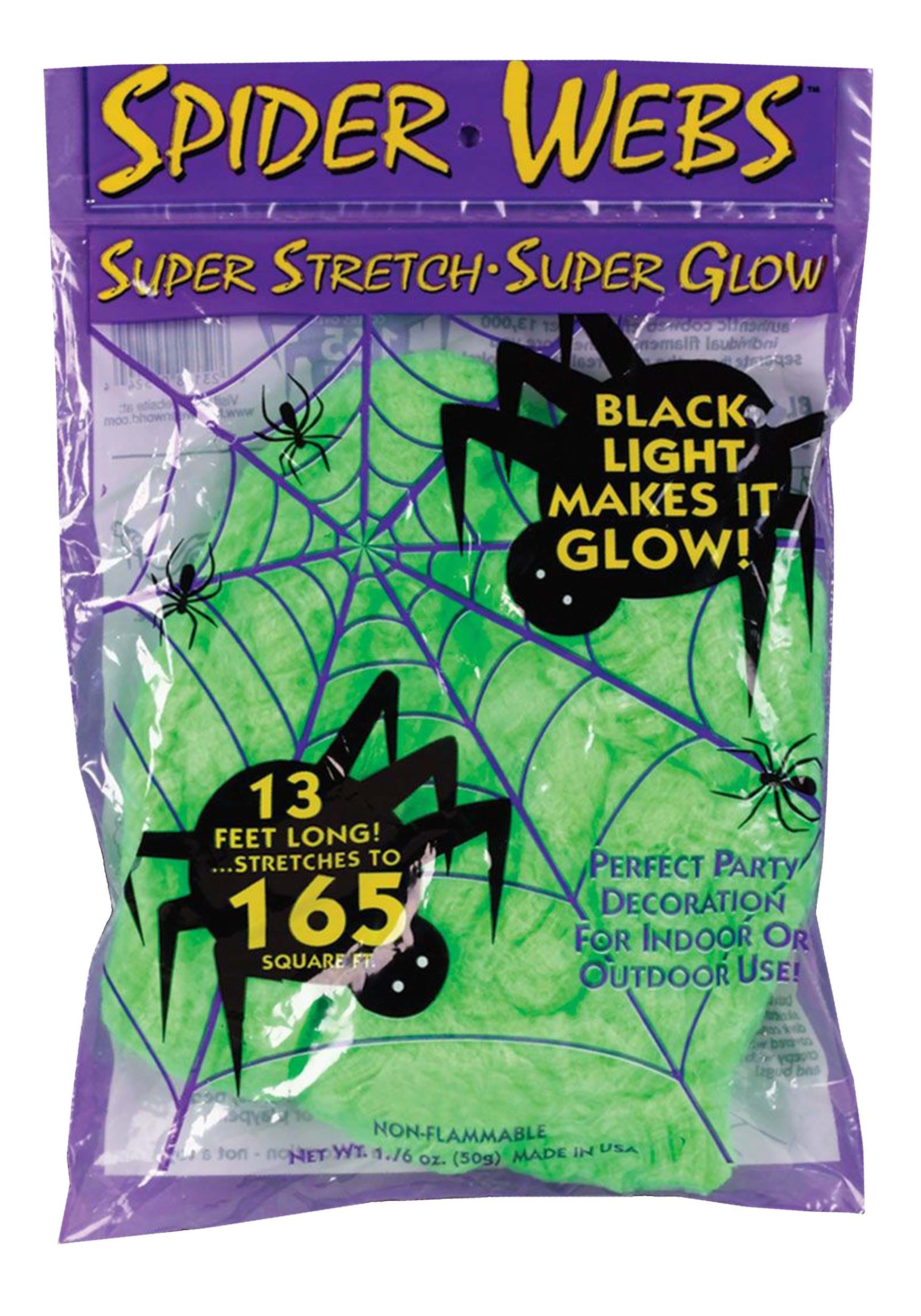 Super Stretch 50 Gram Cosmic Black Light Web Prop