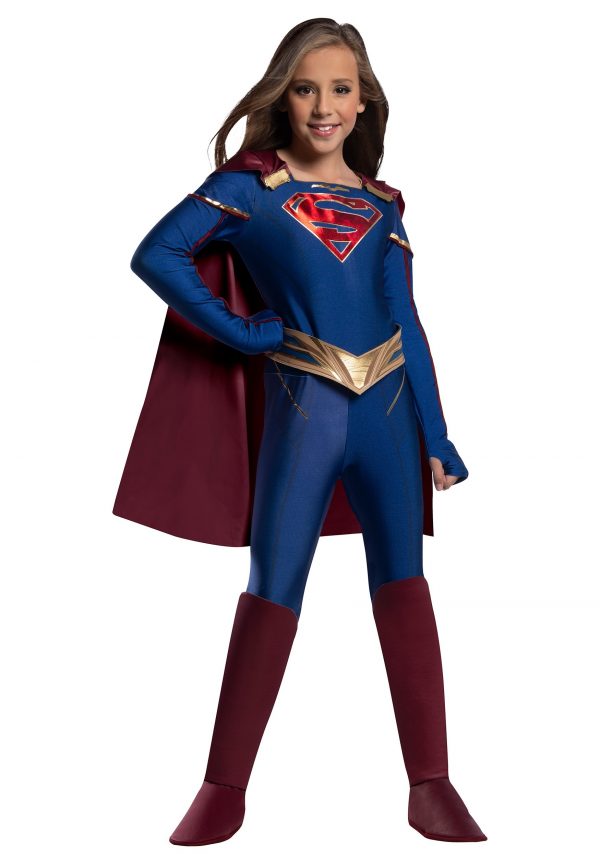 Supergirl Jumpsuit Kid's Costume