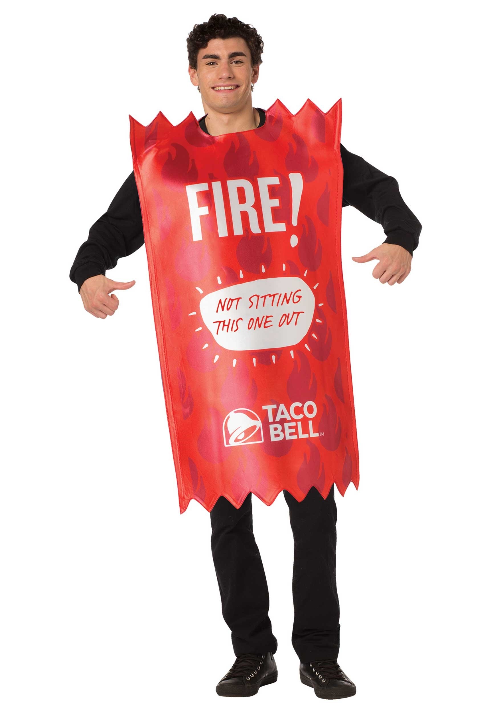 Taco Bell Adult Fire Taco Bell Sauce Packet Costume