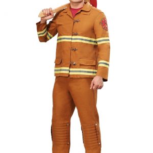 Tan Firefighter Uniform Men's Costume