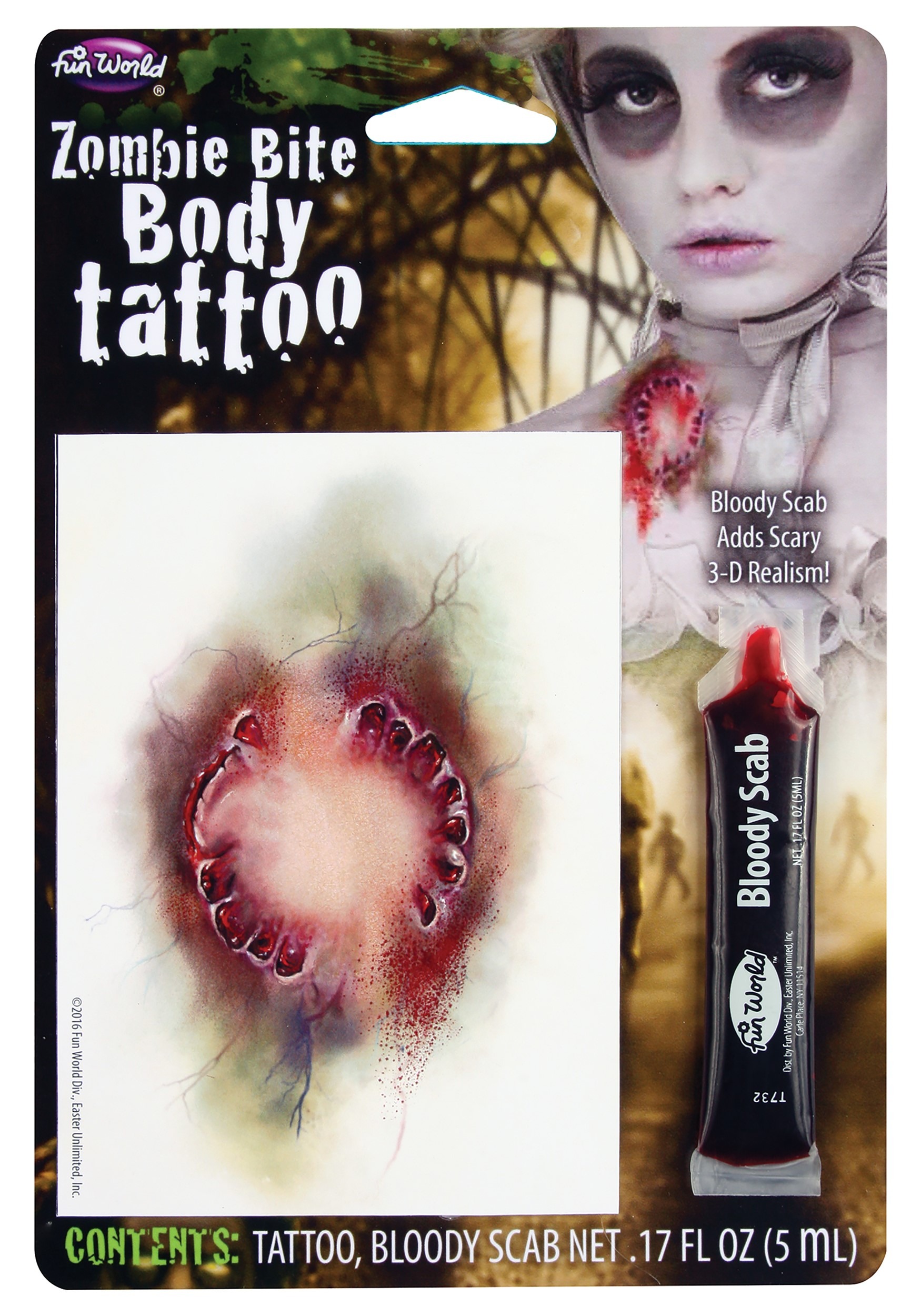 Temporary Zombie Bite Tattoo