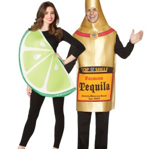 Tequila Bottle and Lime Slice Couple's Costume
