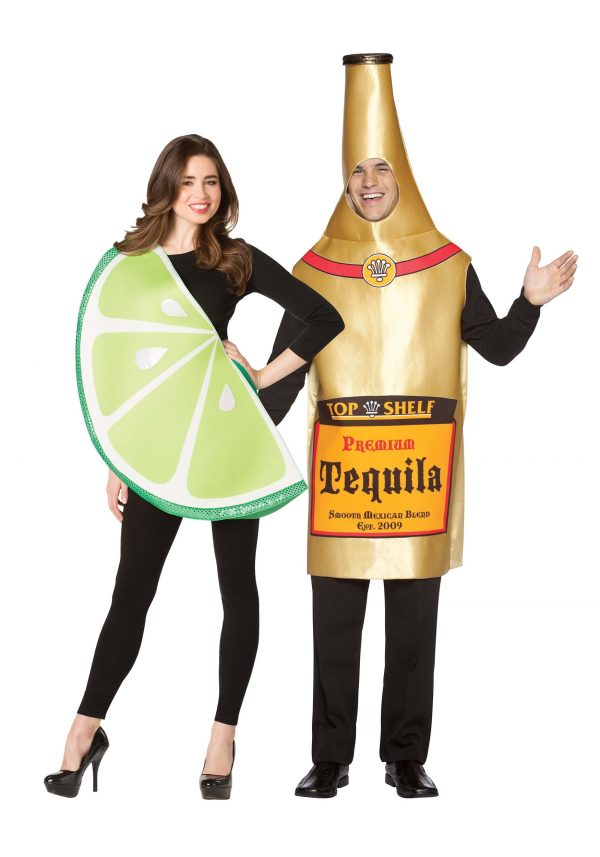 Tequila Bottle and Lime Slice Couple's Costume