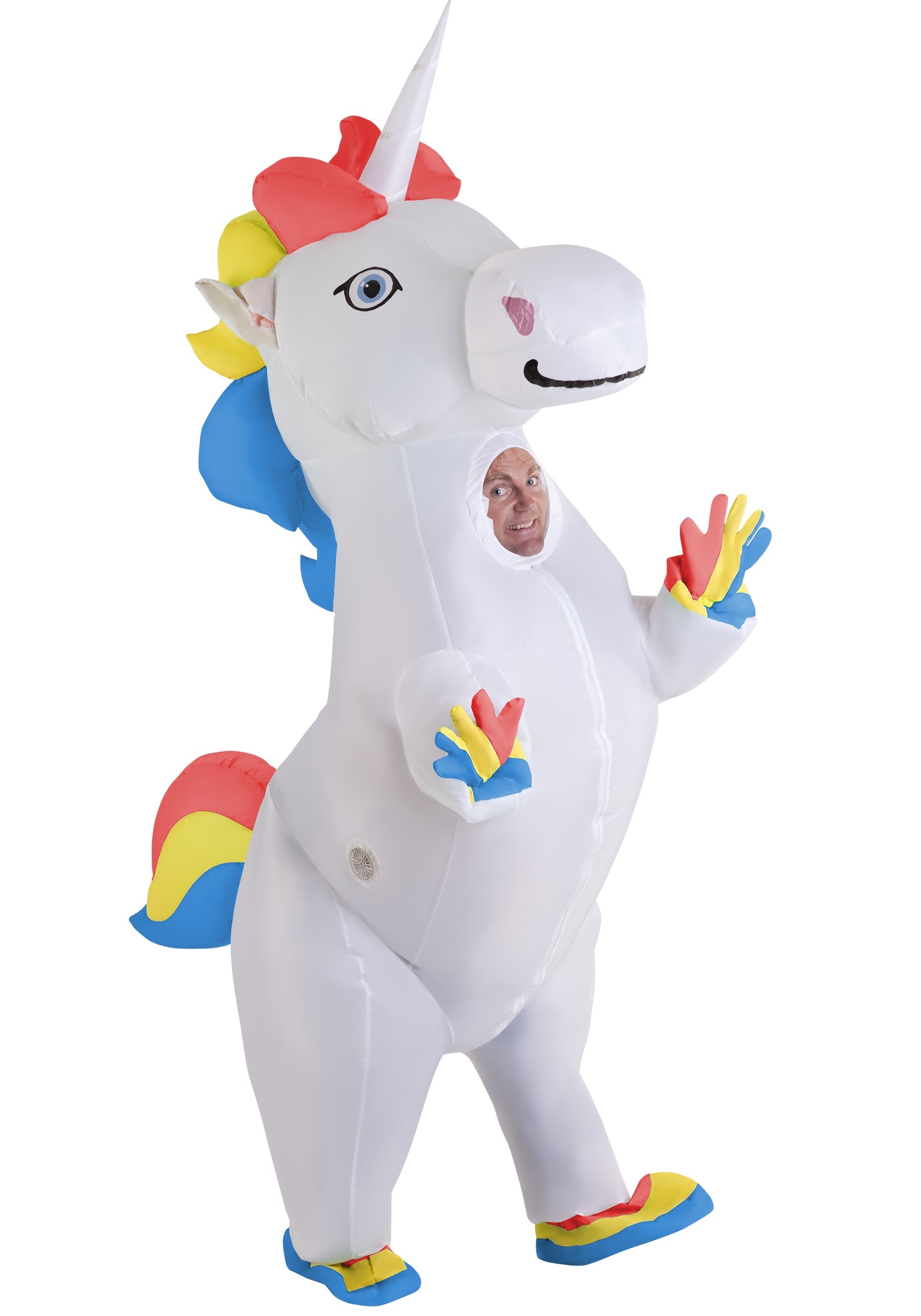 The Adult Inflatable Prancing Unicorn Costume