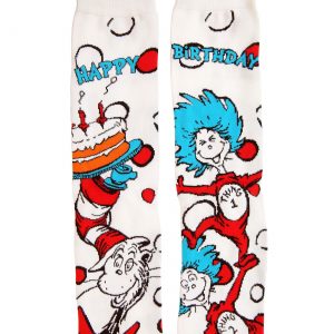 The Cat in the Hat Birthday Adult Crew Socks