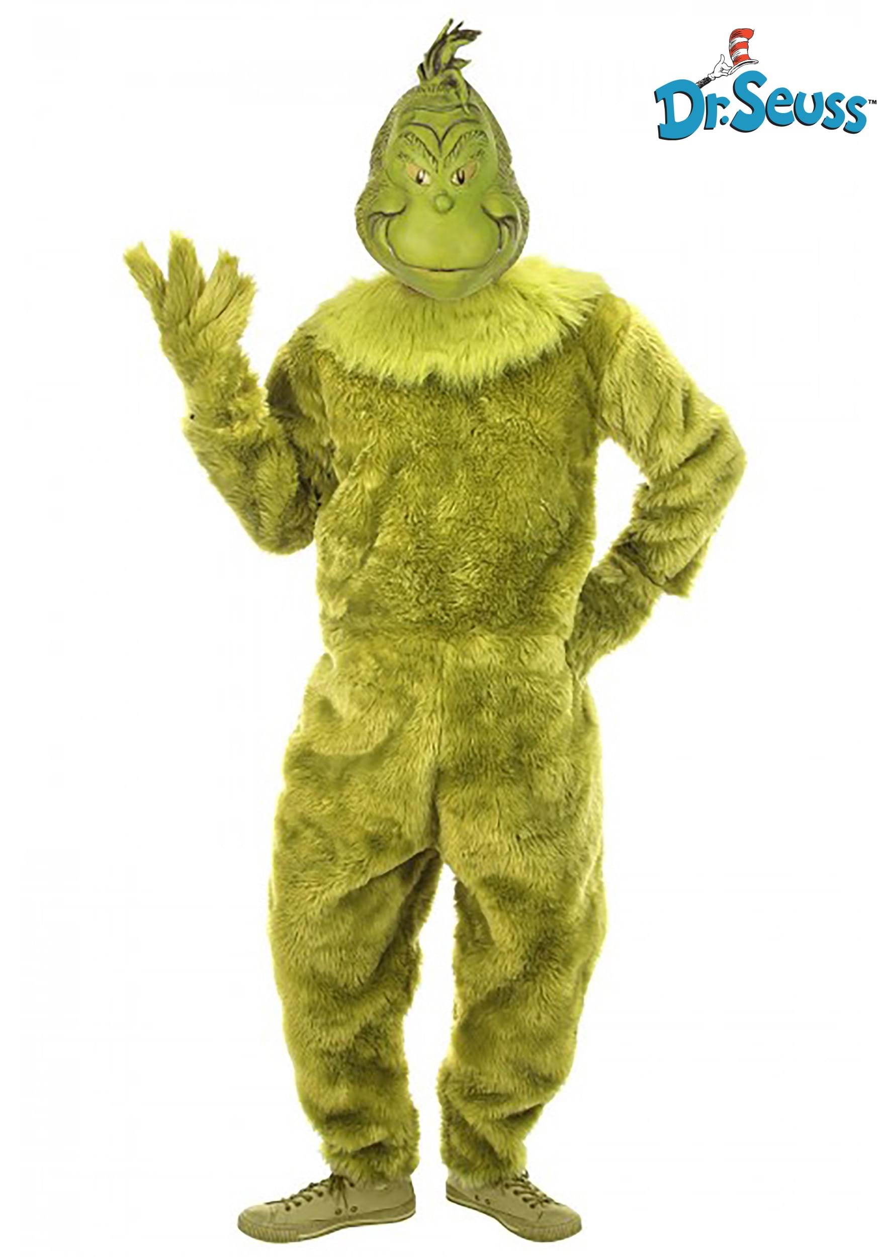 The Grinch Deluxe Men’s Jumpsuit w/ Latex Mask