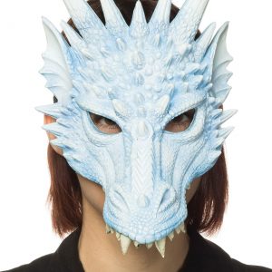 The Ice Blue Dragon Half Mask