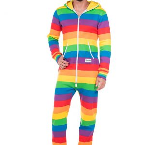 Tipsy Elves Men's Rainbow Jumpsuit Costume