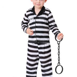 Toddler Boy's Deluxe Button Down Jailbird Costume