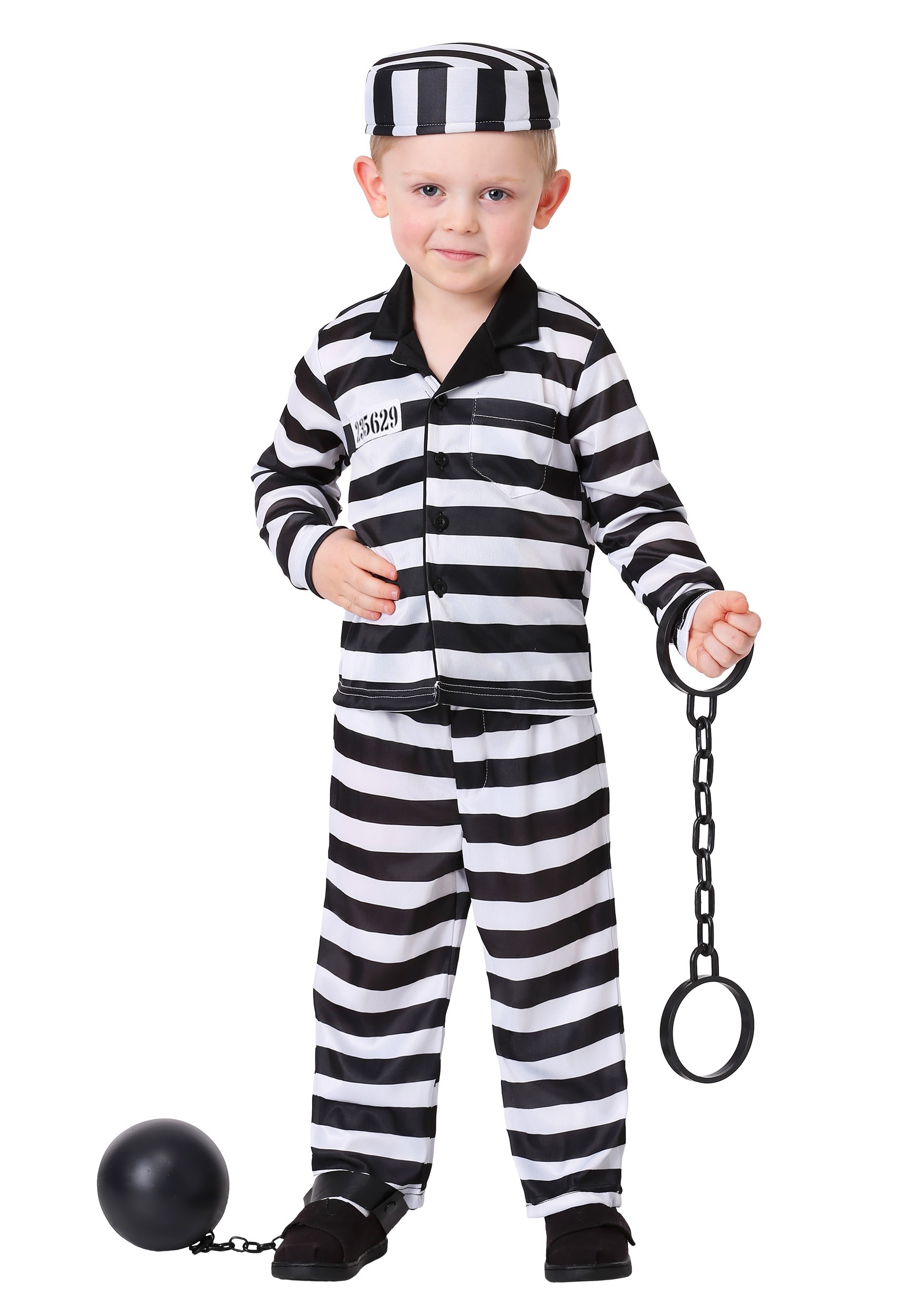 Toddler Boy’s Deluxe Button Down Jailbird Costume
