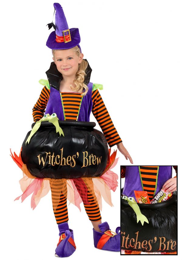 Toddler Candy Catcher Cauldron Witch Costume