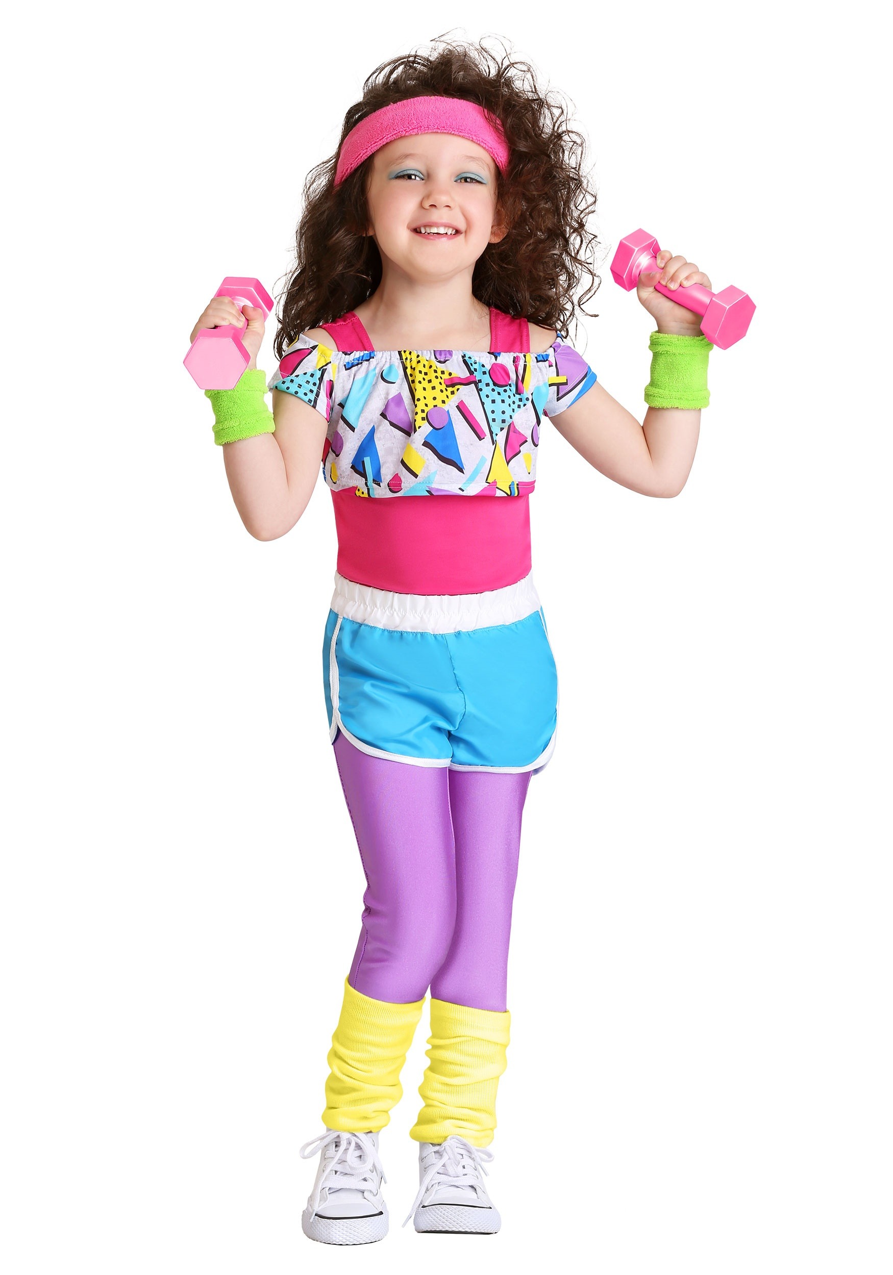 Toddler Girl’s Work It Out 80s Costume