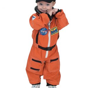 Toddler Orange Astronaut Romper Costume