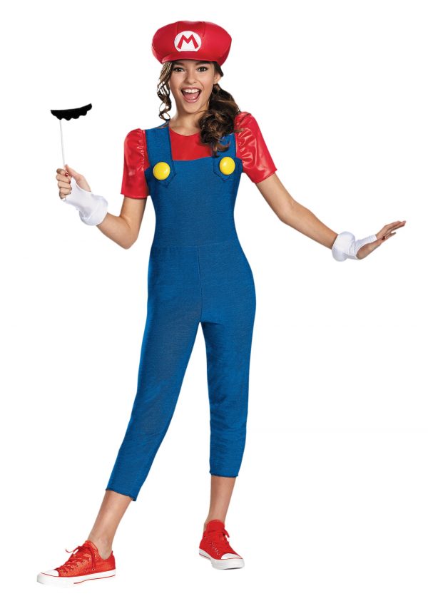 Tween Girls Mario Costume