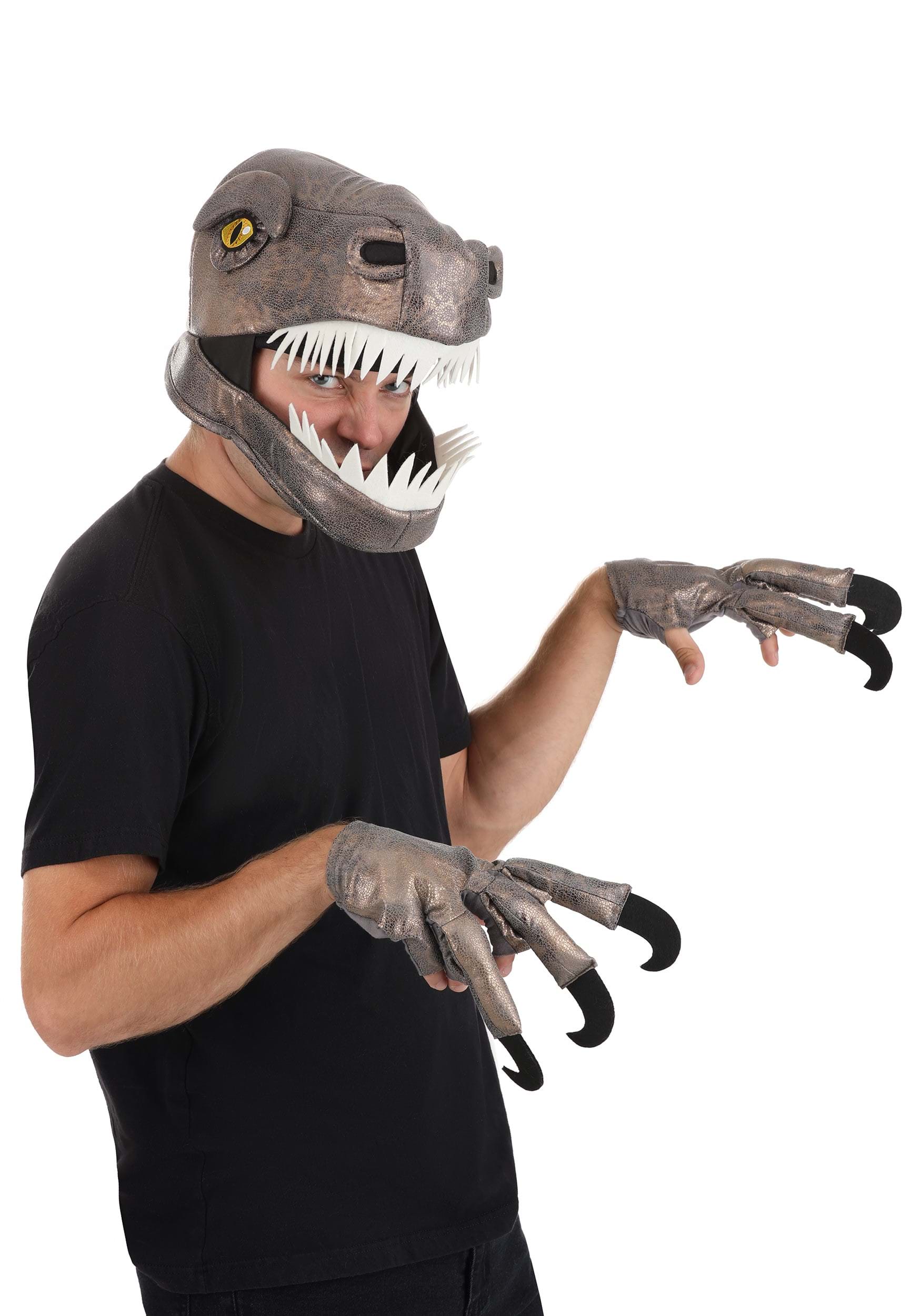 Velociraptor Jawesome Costume Hat and Gloves Set