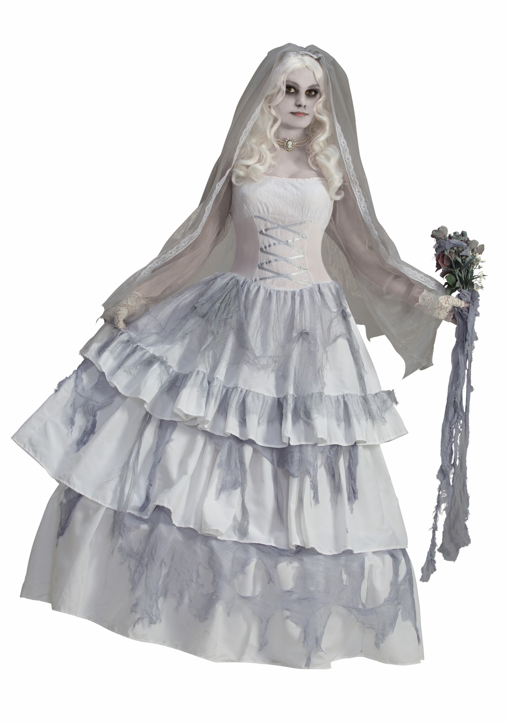 Victorian Ghost Bride Costume for Women