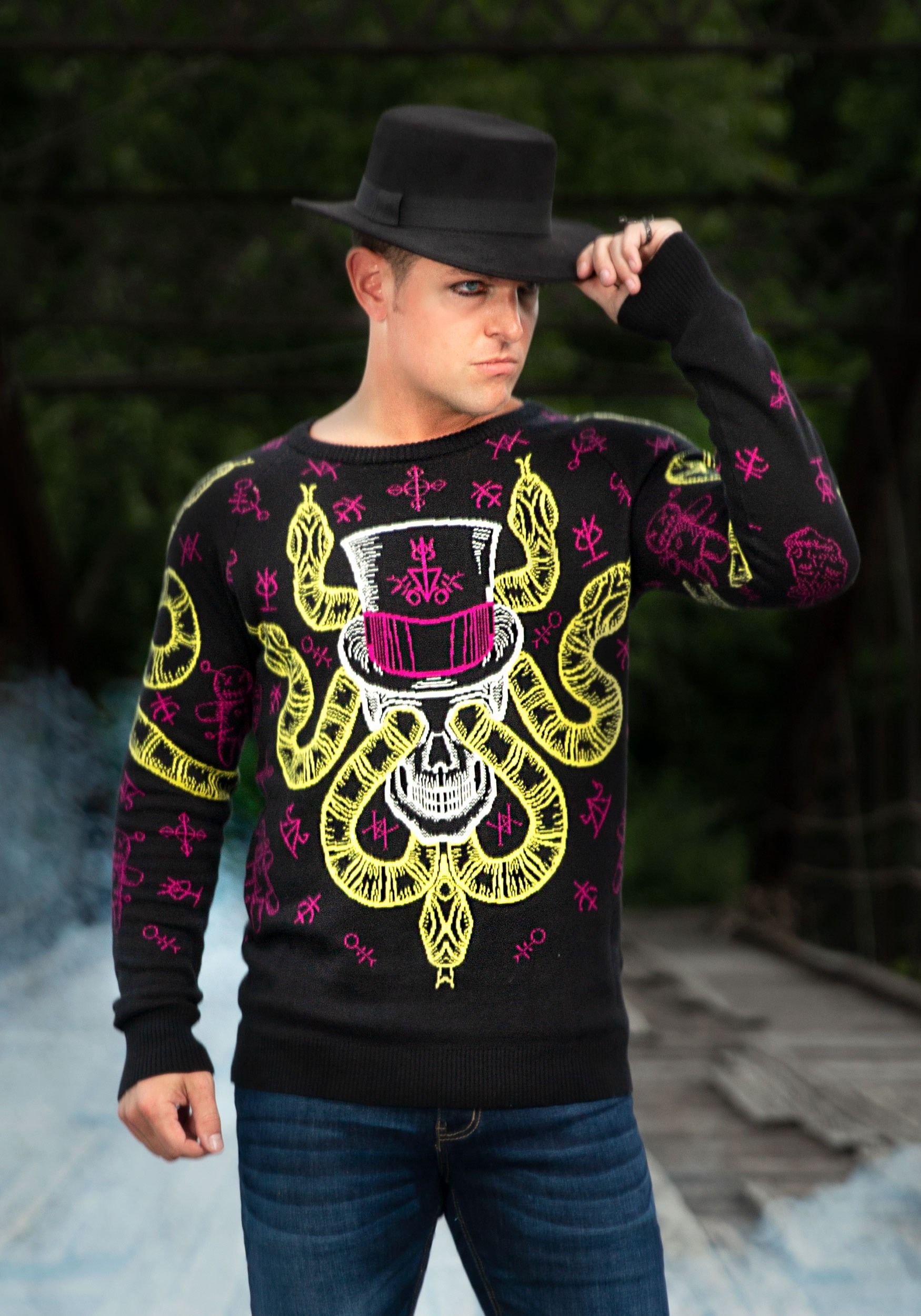Voodoo Skull Halloween Sweater