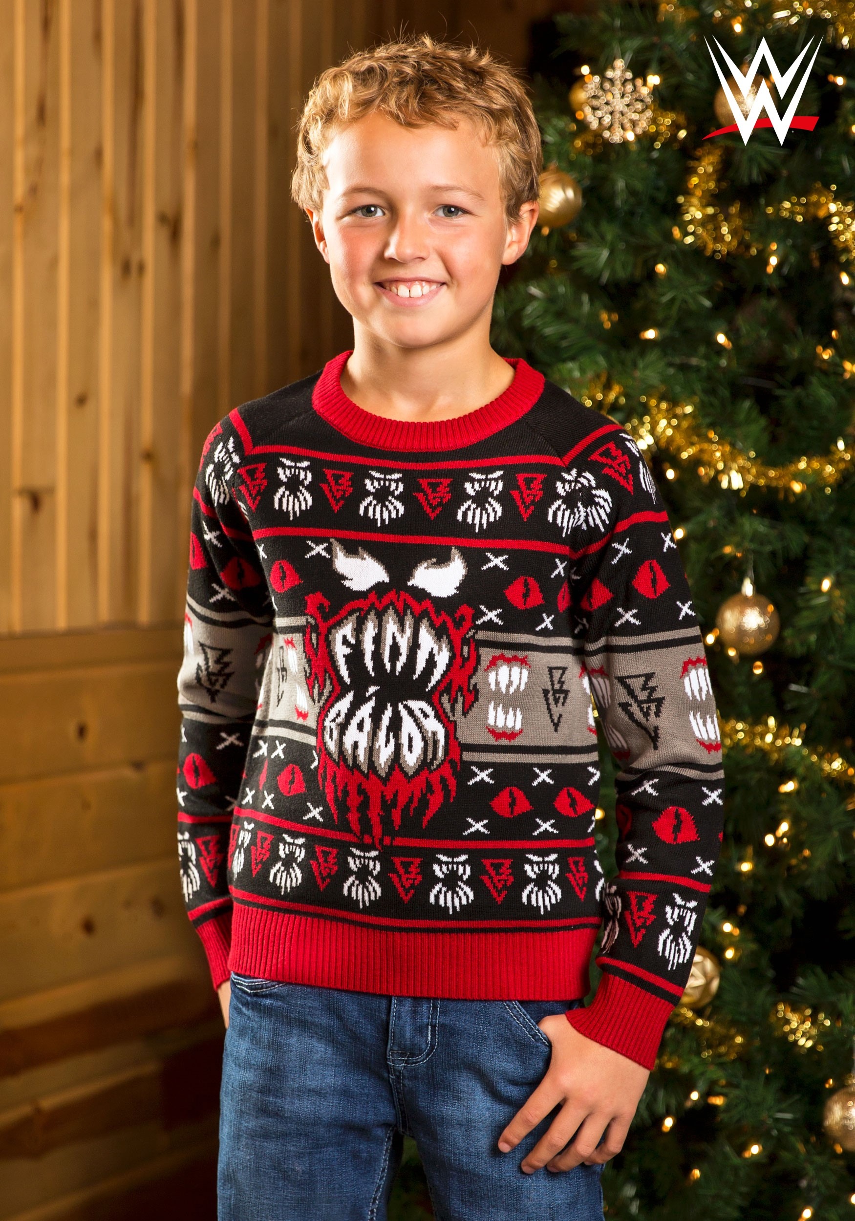 WWE Kid’s Finn Balor Ugly Christmas Sweater
