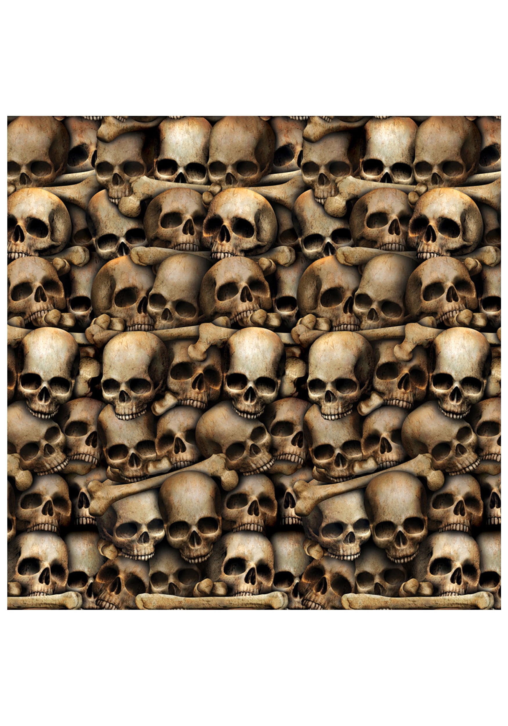 Wall Of Skulls Catacombs Backdrop Decoration