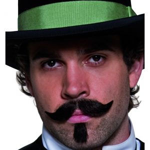 Western Gambler Moustache and Beard for Men