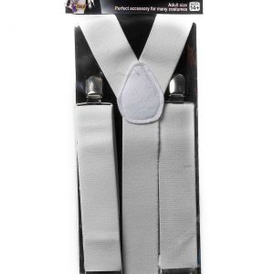 White Adult Suspenders