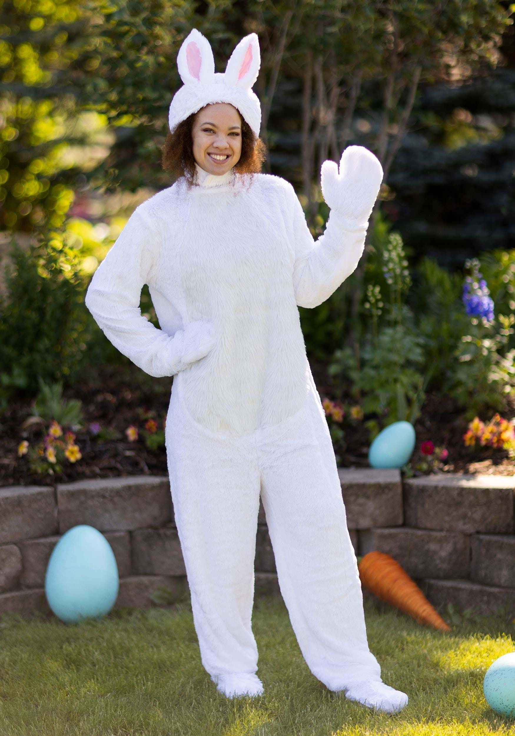 White Bunny Costume for Adults
