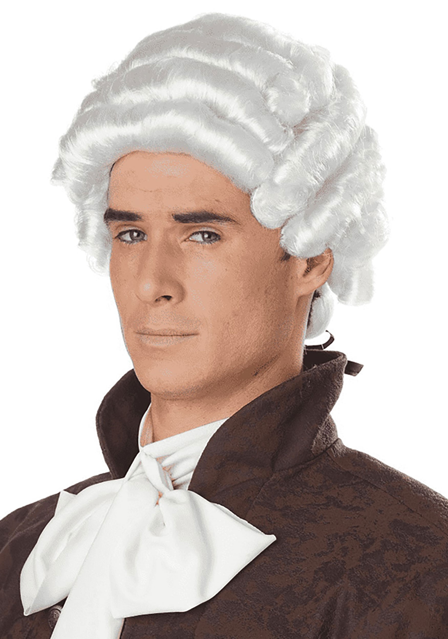 White Colonial Wig for Men
