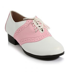 White Pink Saddle Women's Shoes