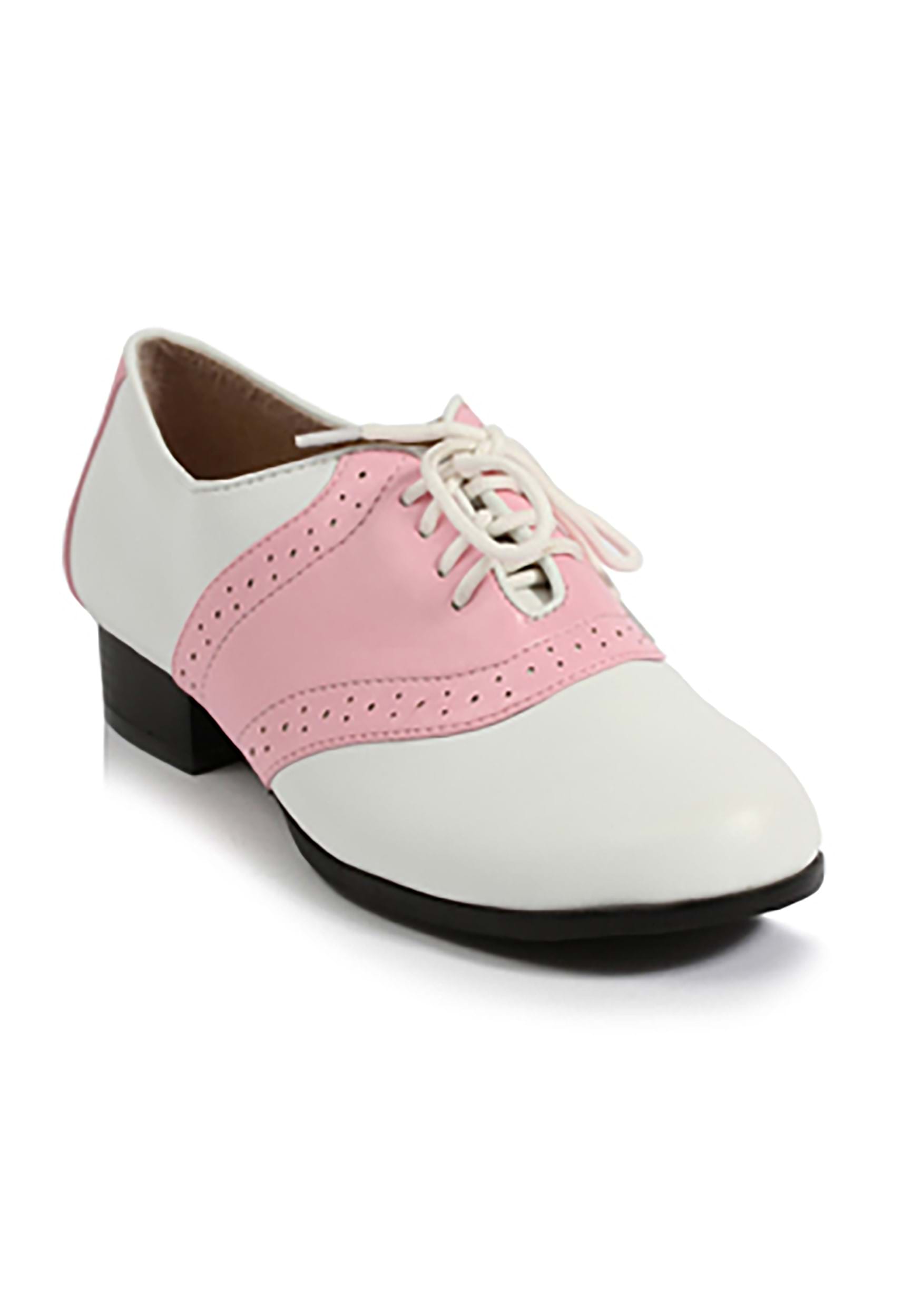 White Pink Saddle Women’s Shoes