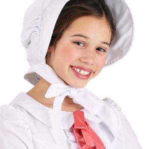 White Pioneer Bonnet for Kids