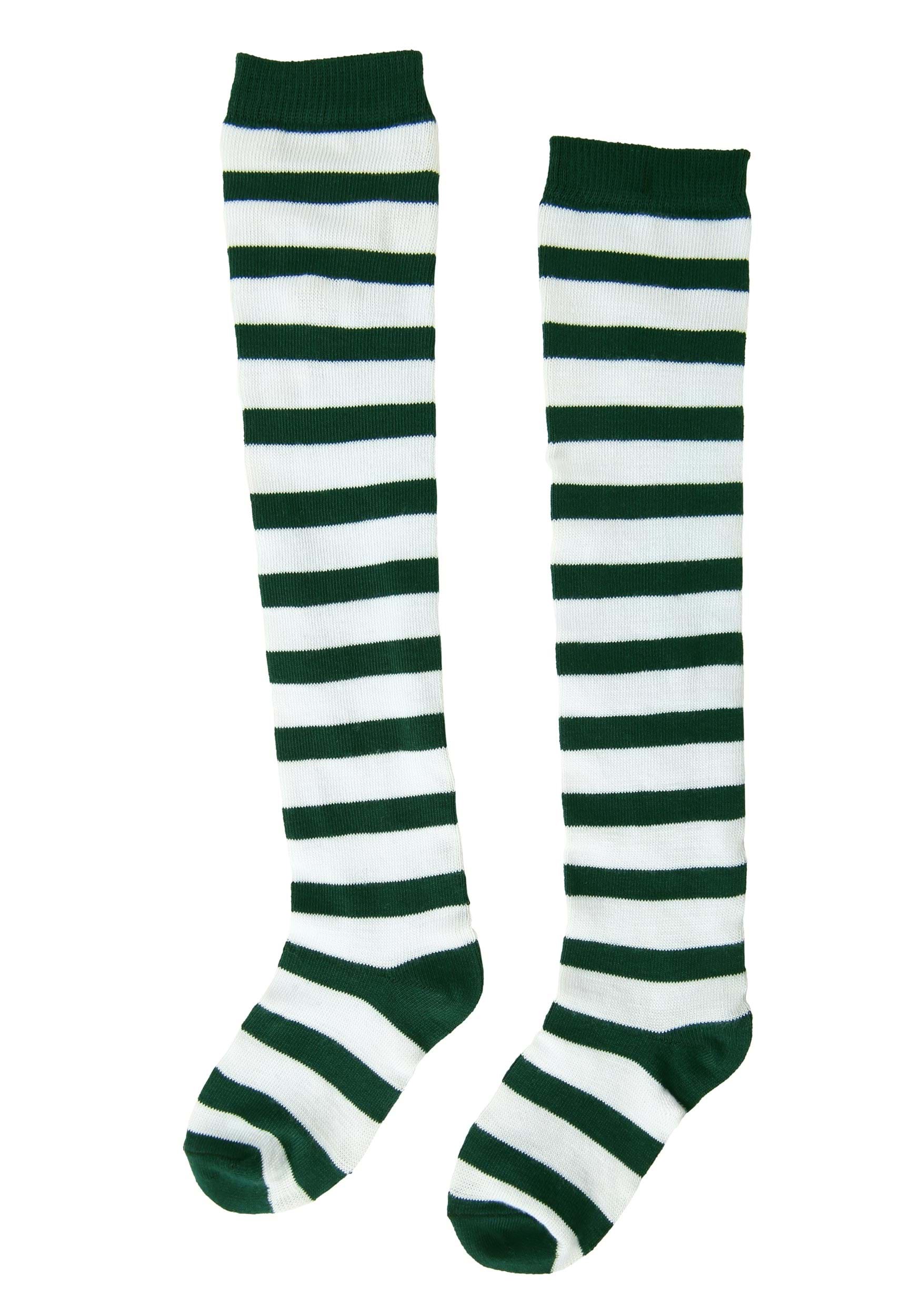 White/Green Munchkin Kid’s Socks