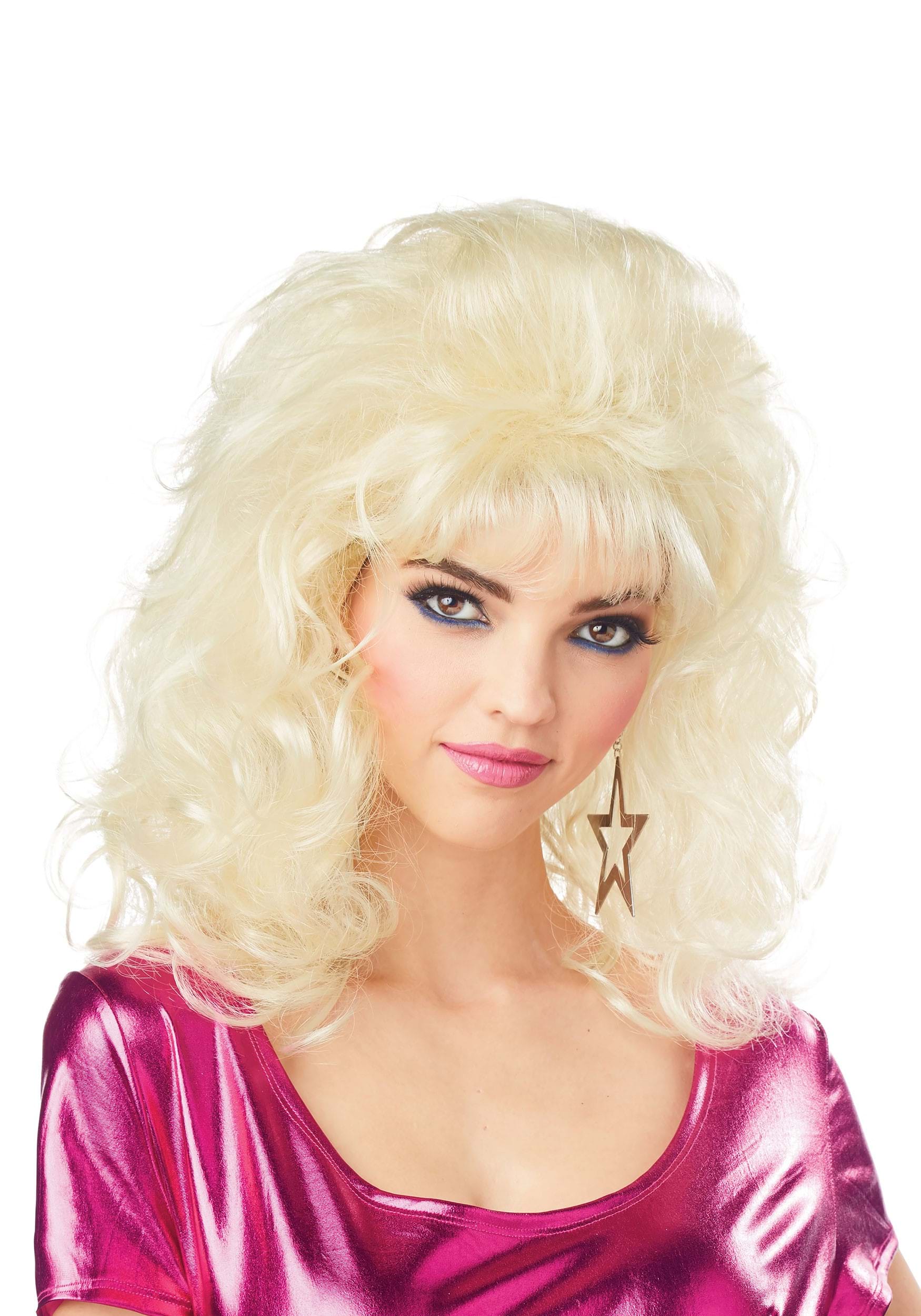 Women's 80's Big Hair Blonde Wig