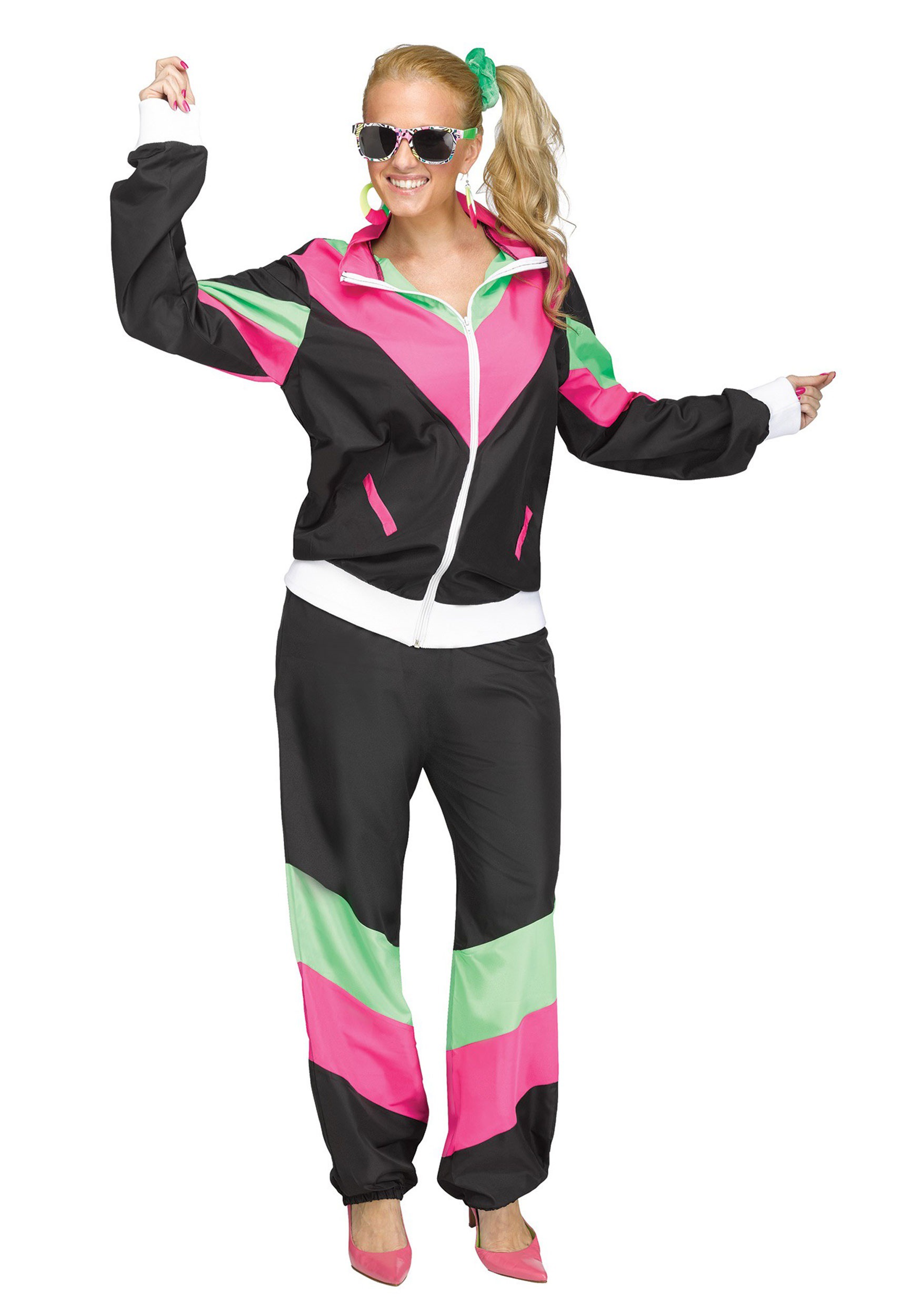 Women’s 80’s Track Suit Plus Size Costume